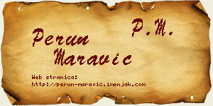 Perun Maravić vizit kartica
